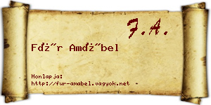 Für Amábel névjegykártya